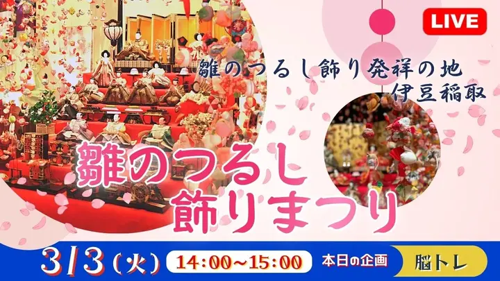 【生中継】雛のつるし飾りまつり(伊豆稲取)<静岡県>