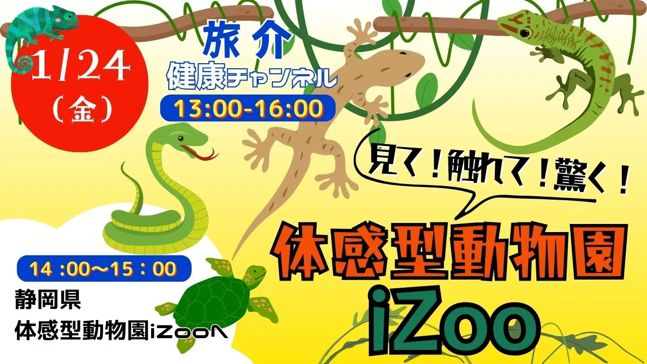 【生中継】見て！触れて！驚く！体感型動物園 iZoo（健康チャンネル）