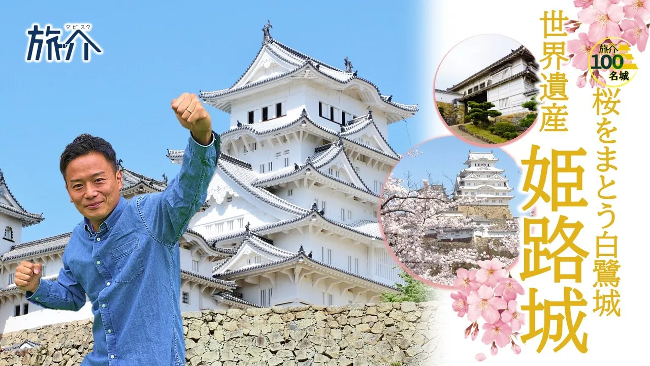 桜をまとう白鷺城 　世界遺産 姫路城